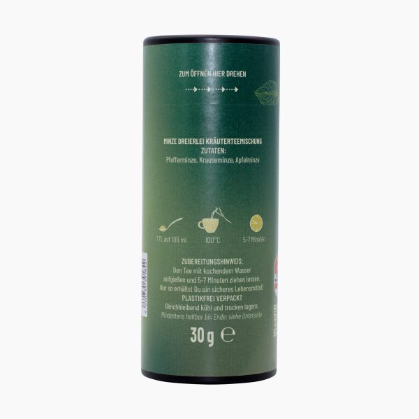 Acht Botaniker Kräutertee Minze Dreierlei 30g – Bild 3